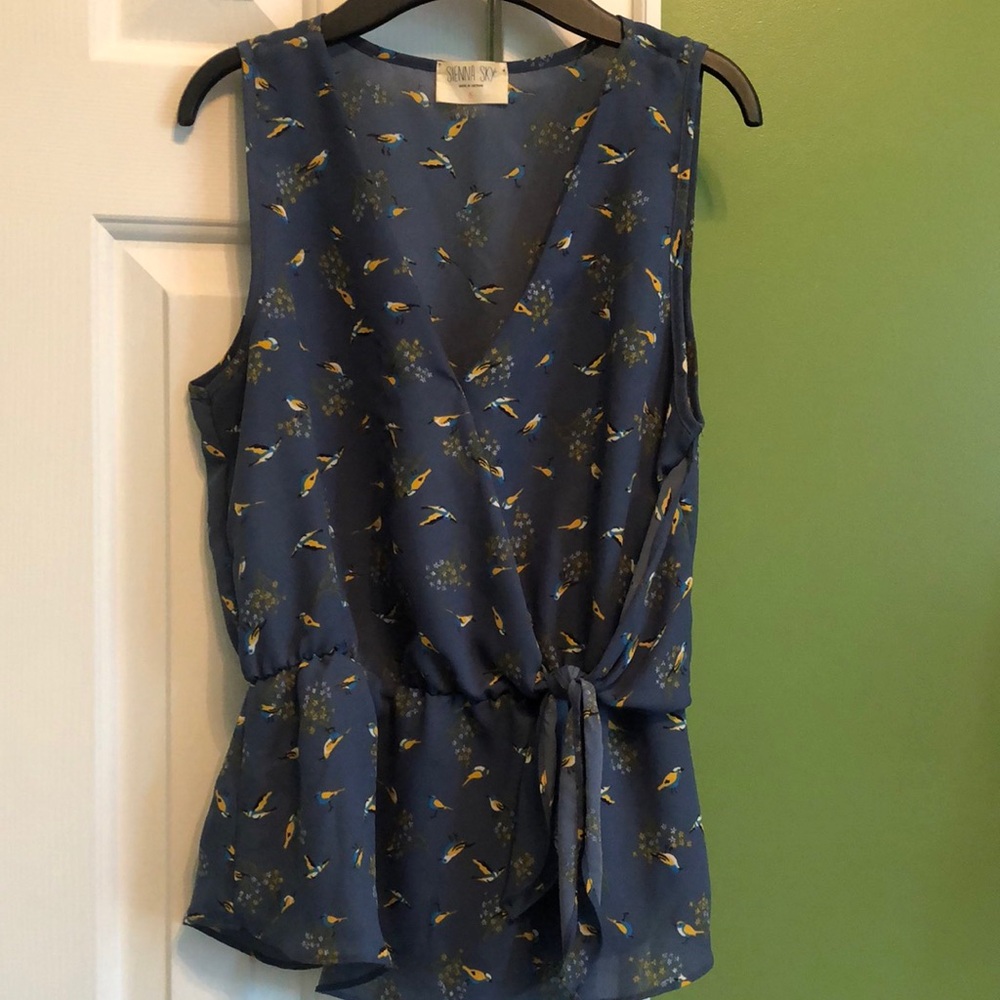 Bird peplum top